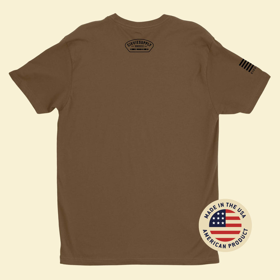 Airborne Classic PT Shirt (Coyote Brown) Back Photo