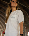 American Flag Pocket T-Shirt Female Lifestyle Photo 2