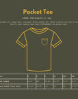 American Flag Pocket T-Shirt Size Chart
