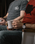EST 1776 T-Shirt (Cardinal Red) Lifestyle Photo