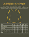 Flags Forward Crewneck Sweatshirt (Champion) Size Chart