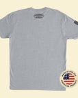 Fort Jackson — Victory Starts Here Gray T-Shirt Back