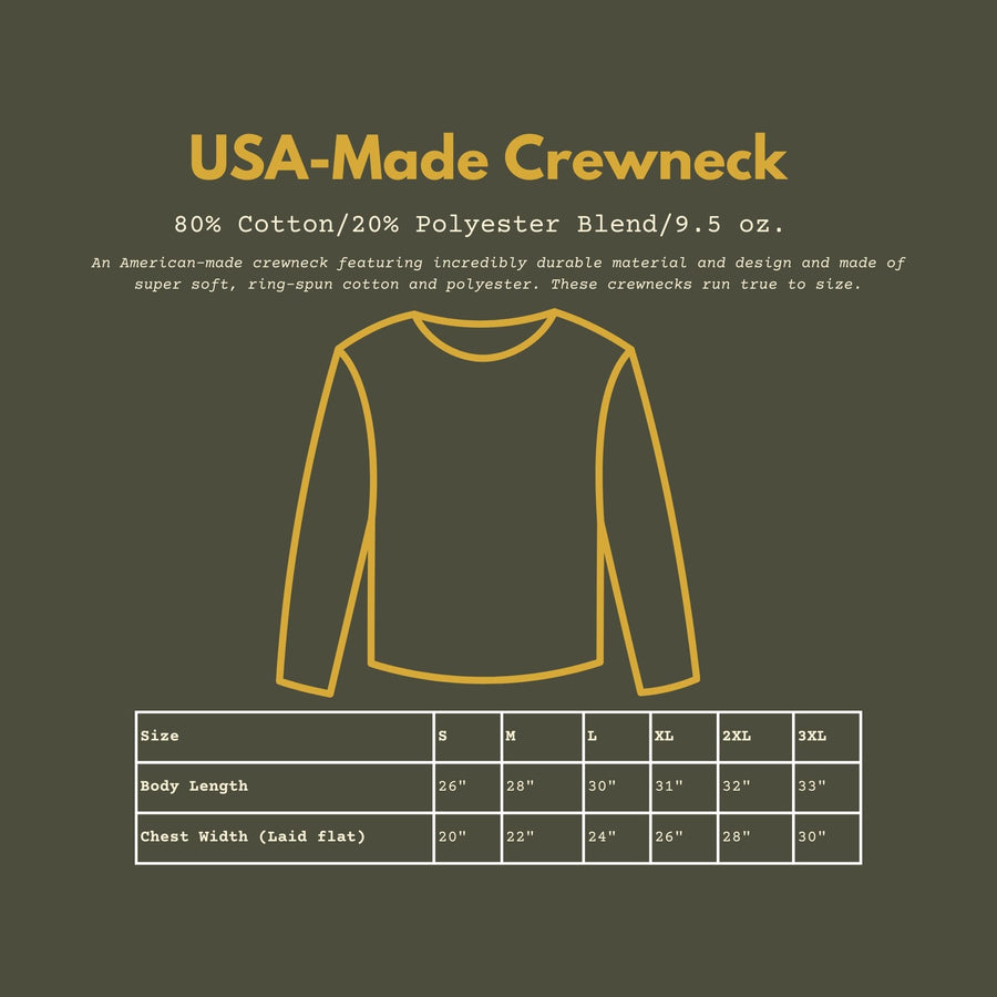 US Army Air Assault Sweatshirt Size Chart