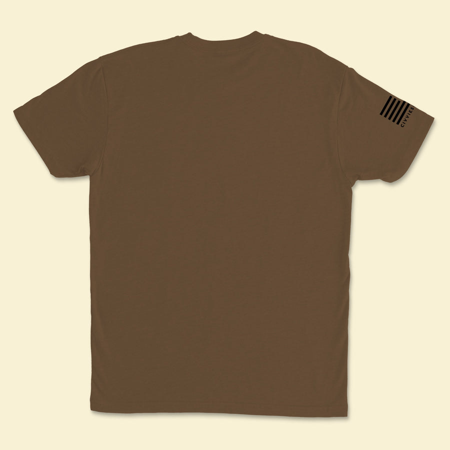 Operation Currahee Coyote Brown PT Shirt Back