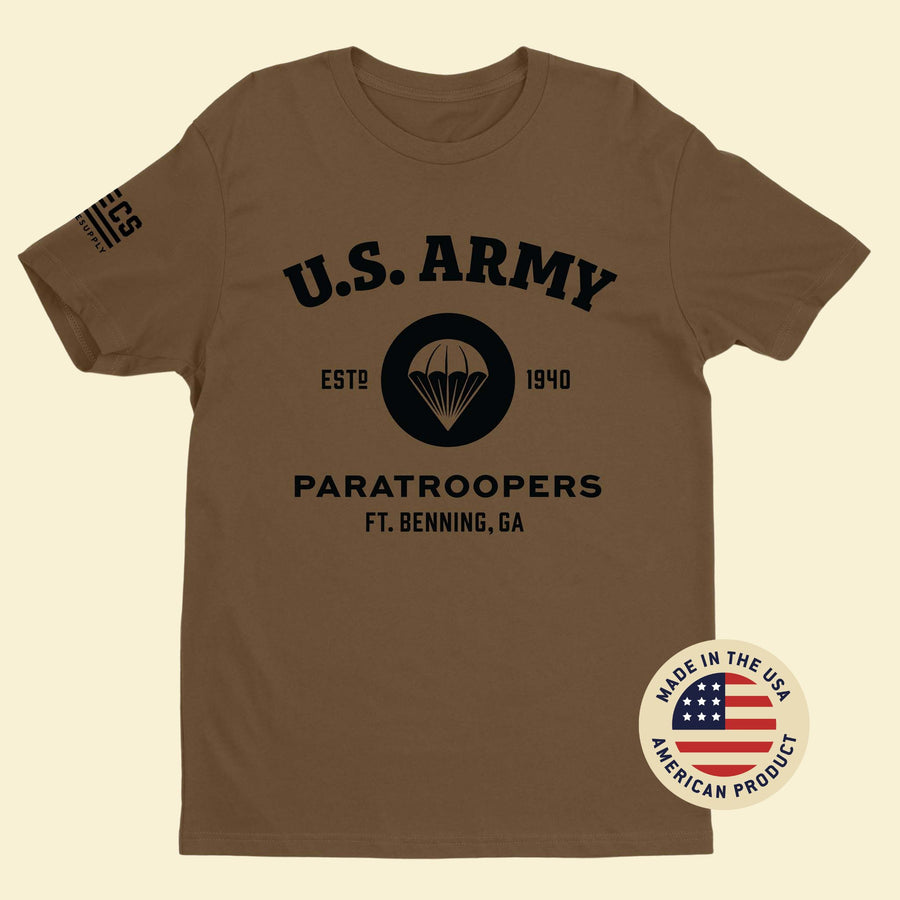 Airborne Classic PT Shirt (Coyote Brown) Front Photo