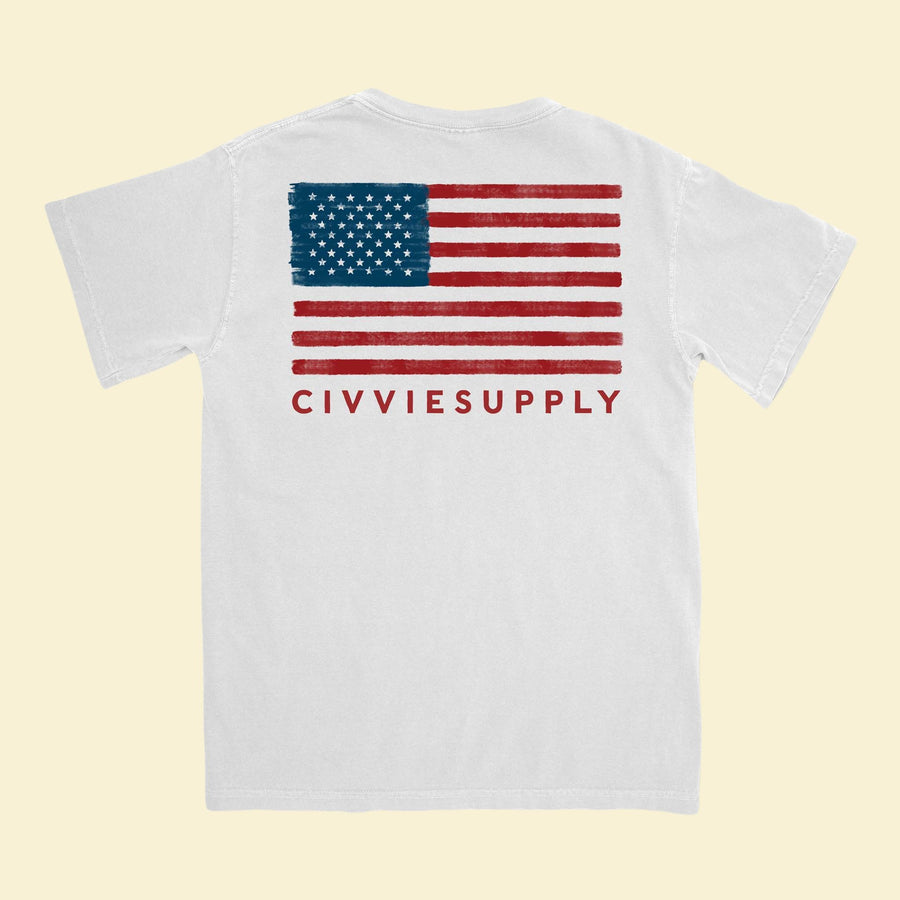 American Flag Pocket T-Shirt Back