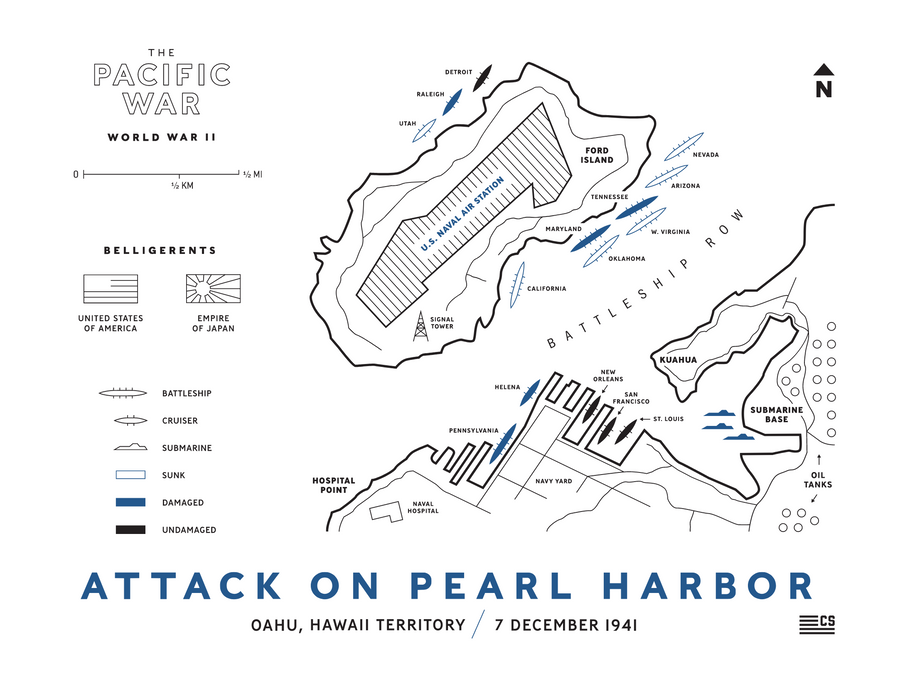 Map of Pearl Harbor