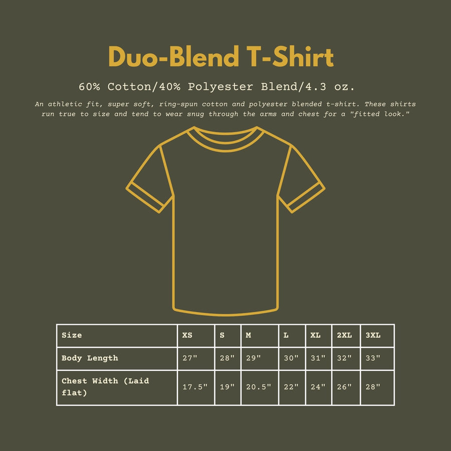 Battle of the Bulge T-Shirt Size Chart