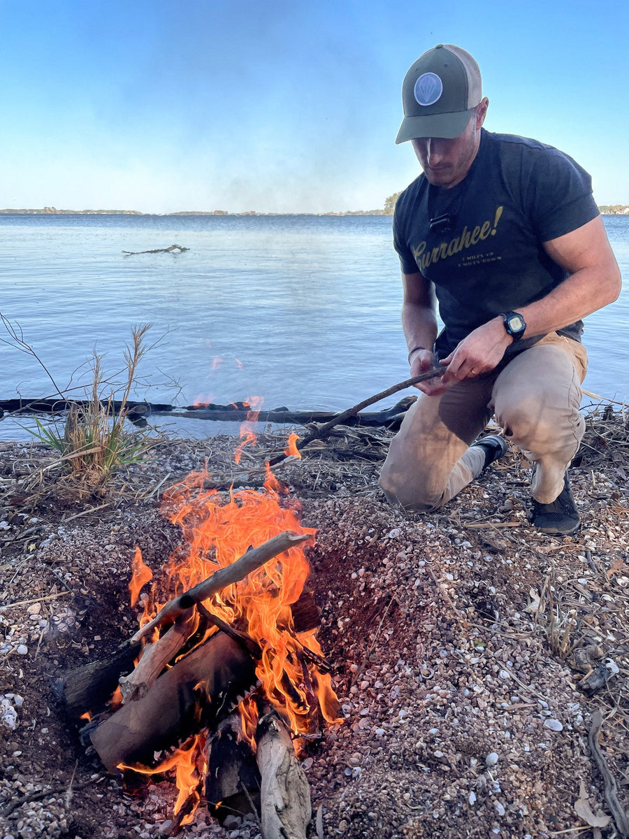 The CIVVIESUPPLY Airborne Trucker Hat Lifestyle Photo