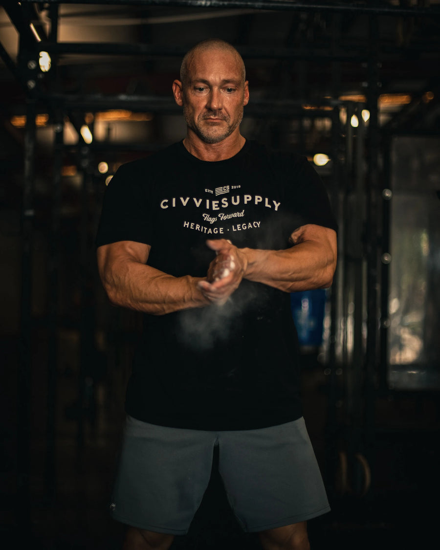 CIVVIESUPPLY Heritage T-Shirt Male Lifestyle Photo 2