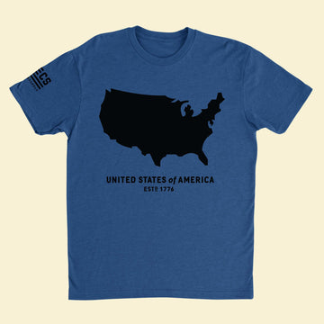 EST 1776 T-Shirt (Indigo Blue) Front