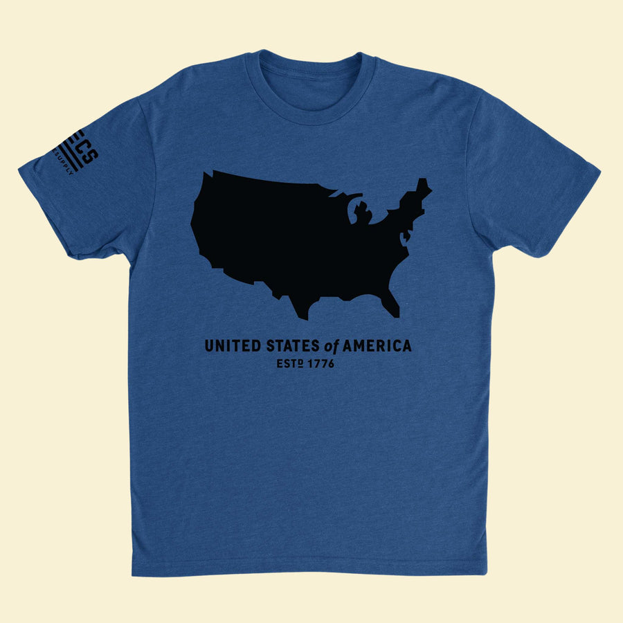 EST 1776 T-Shirt (Indigo Blue) Front