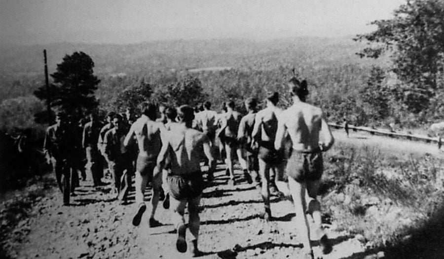 Easy Company Running Currahee Original Photo