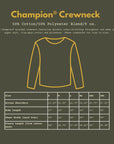Flags Forward Crewneck Sweatshirt (Champion) Size Chart