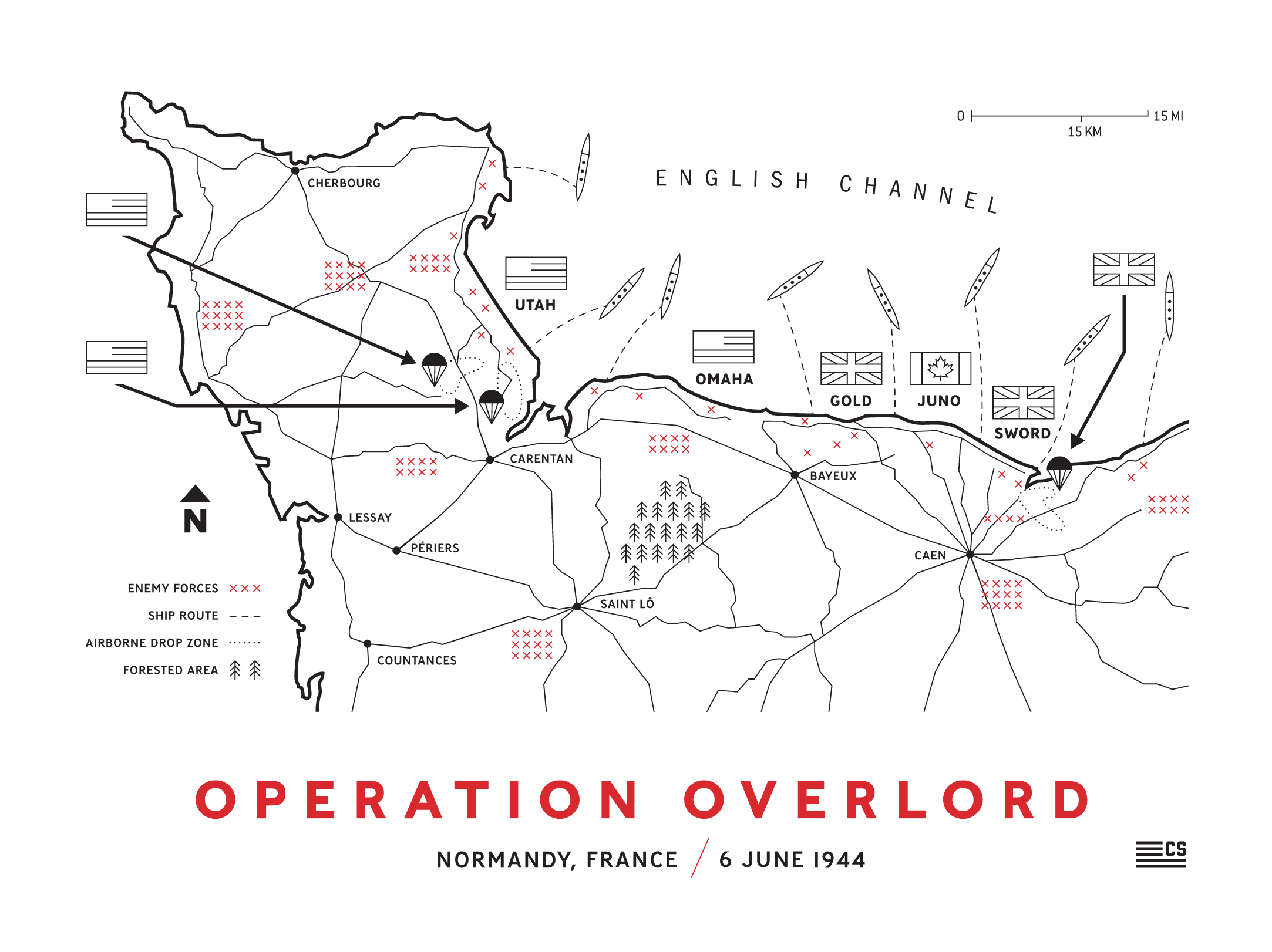 Overlord Landing Map The 6th June 1944, D Day In Maps A London