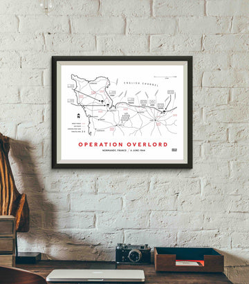 Operation Overlord Map Framed