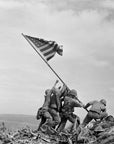 Raising the Flag on Iwo Jima Zoomed In Photo