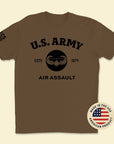 US Army Air Assault Coyote Brown T-Shirt (Front)